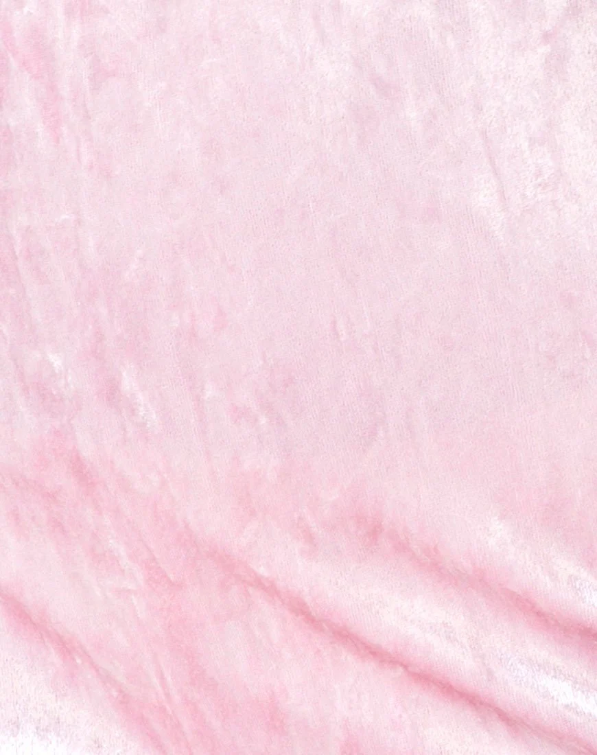 Cecilia Dress in Velvet Pink - Image 5