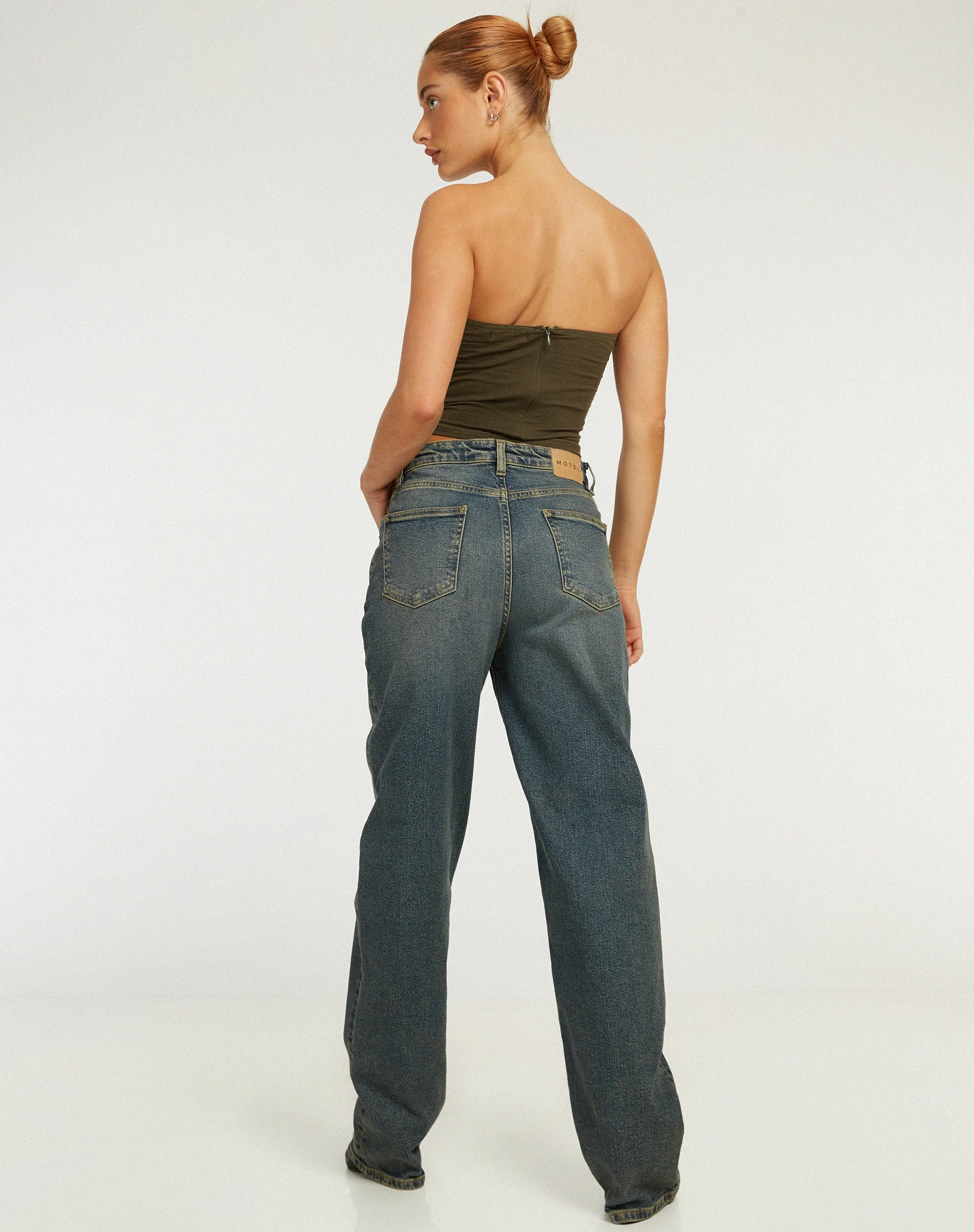 Chae Bandeau Top in Olive - Image 6