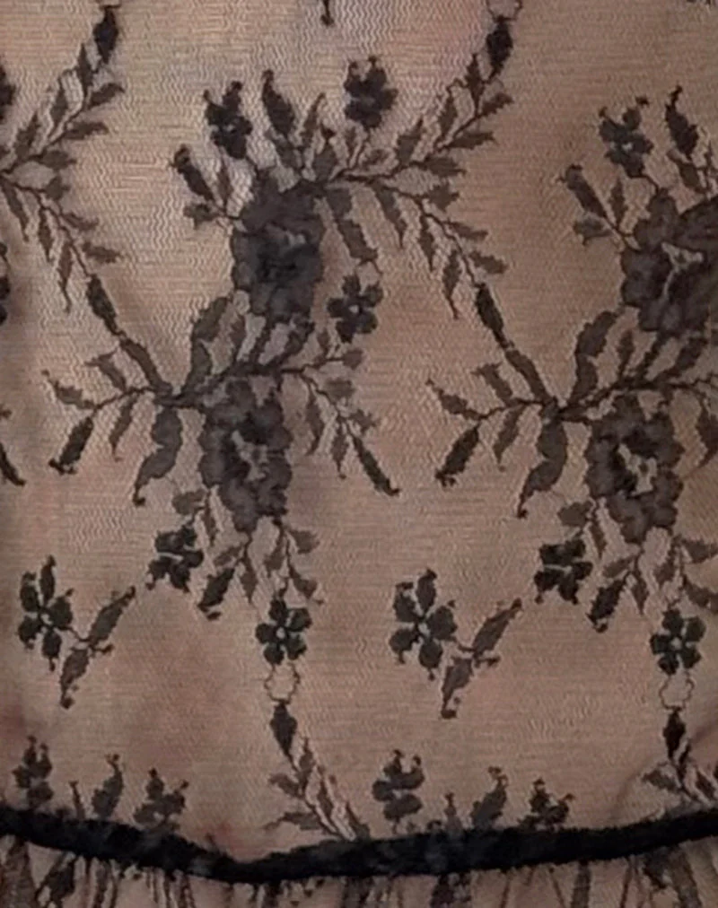 Champel Top in Wild Rose Lace Black - Image 6