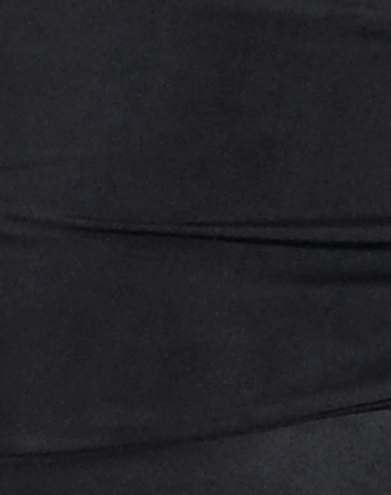 Chantira Fold Over Capri Trousers in Slinky Black - Image 6