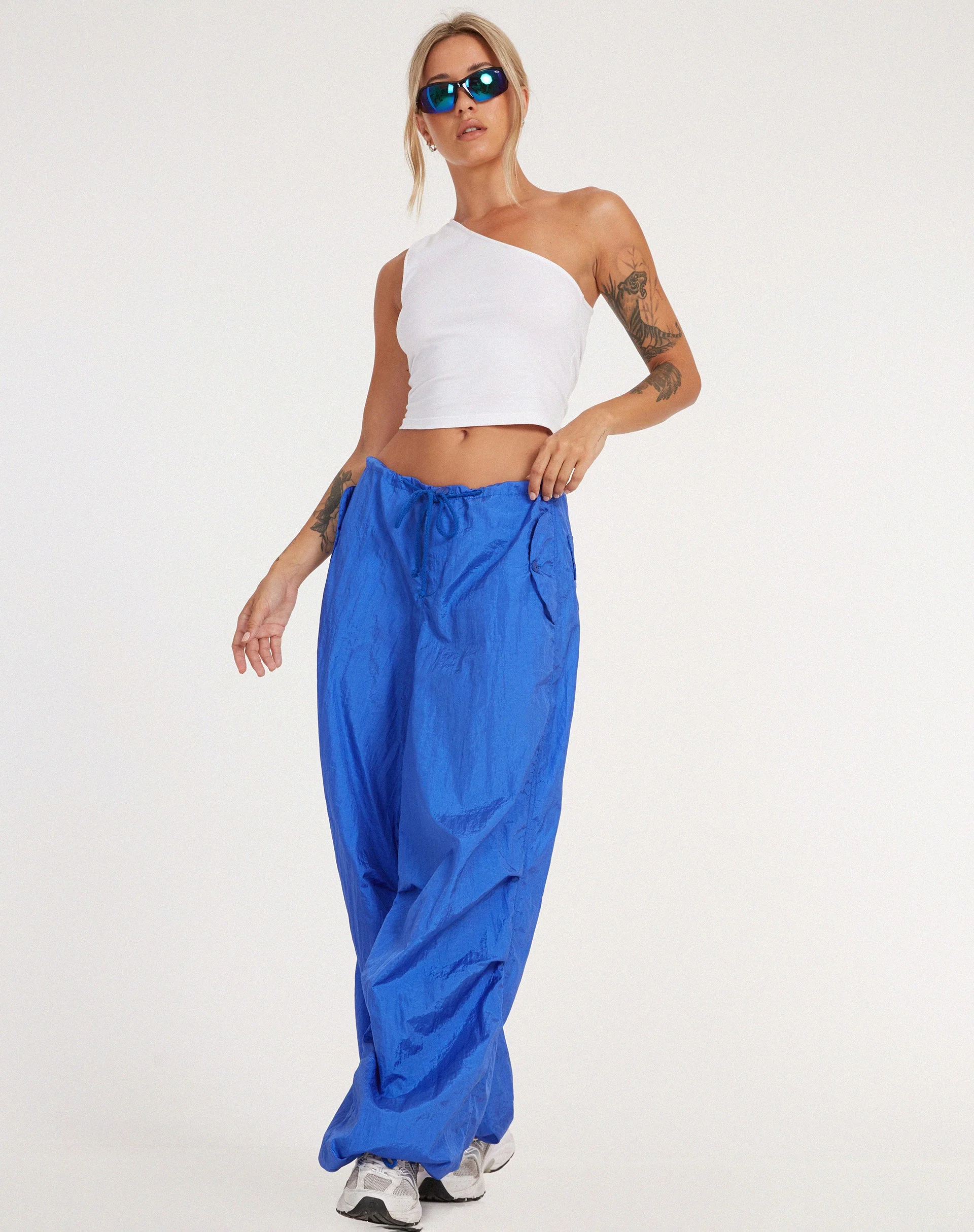 Chute Trouser in Parachute Cobalt Blue - Image 2