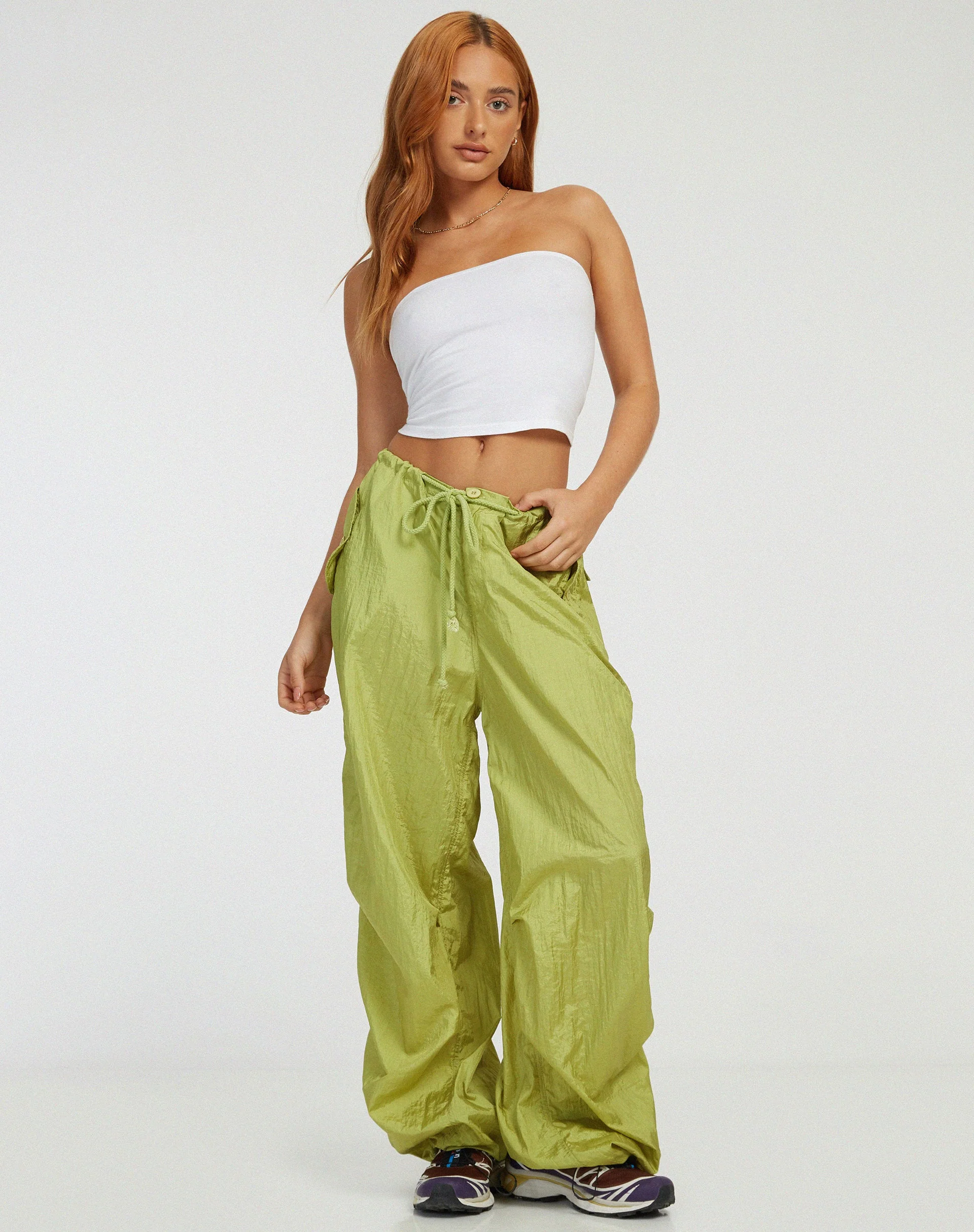 Chute Trouser in Pear Green - Image 4