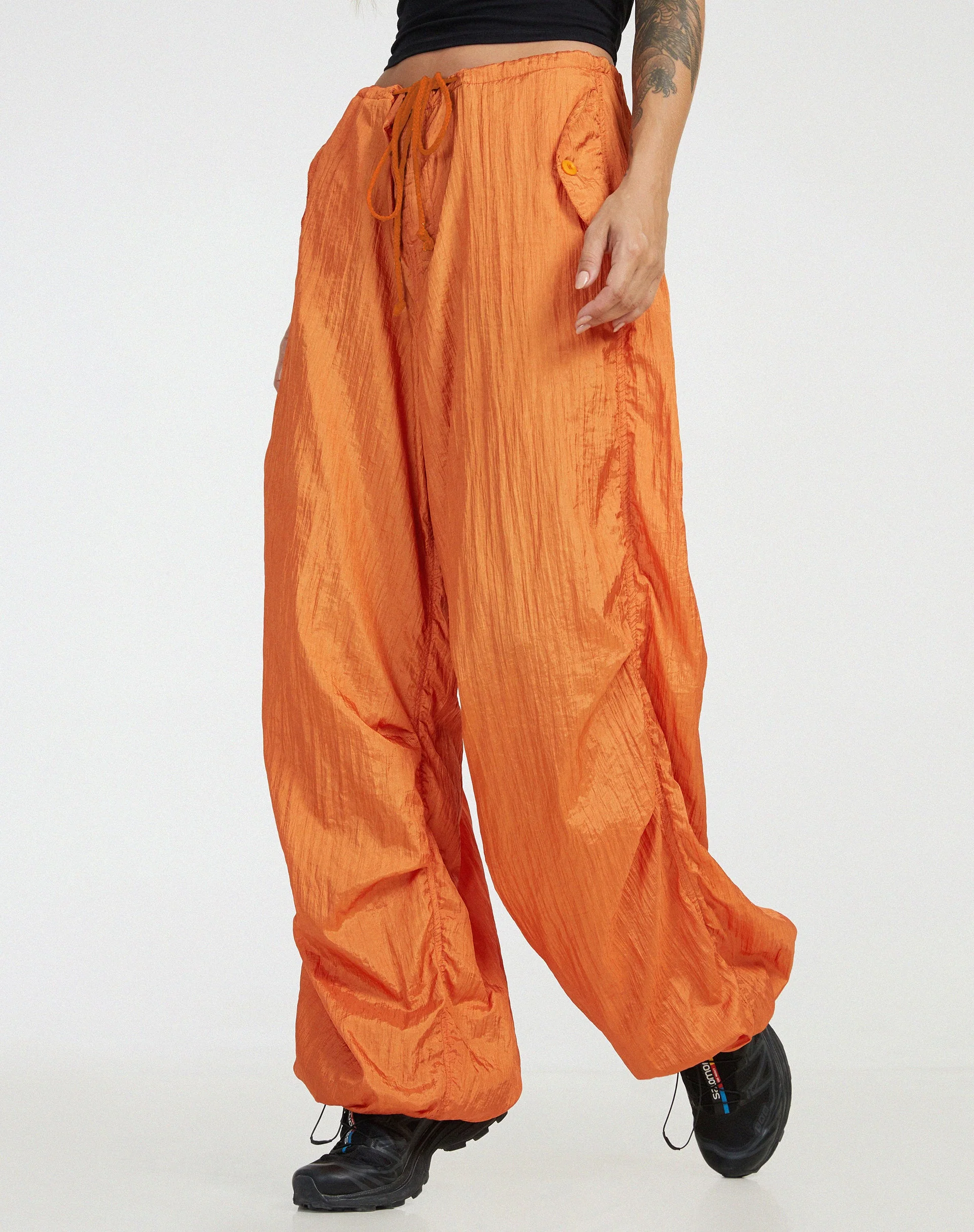 Chute Trouser in Parachute Pumpkin Orange - Image 2