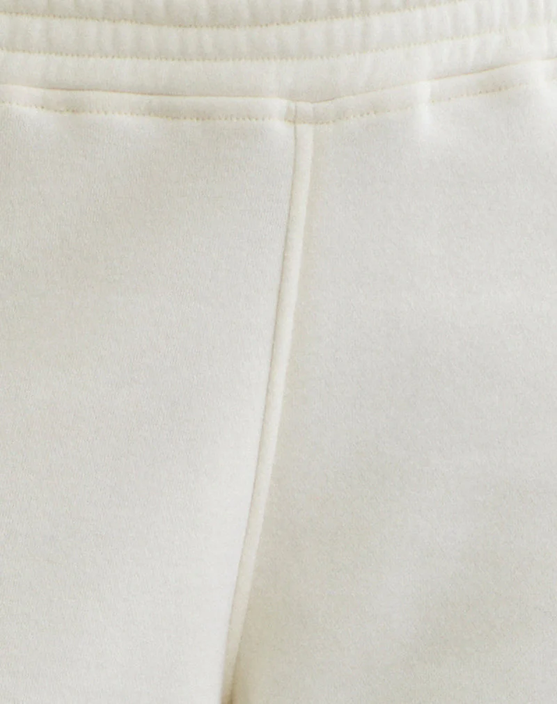 Cille Loose Jogger in Fleece Winter White - Image 5