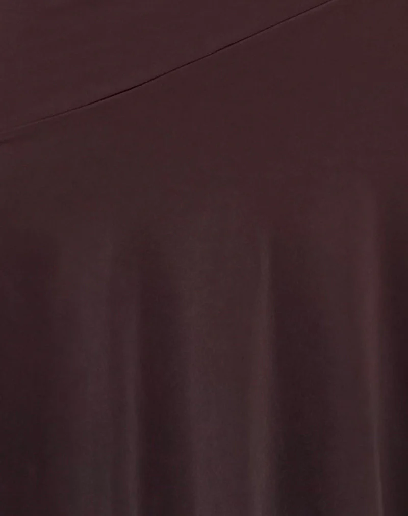 Cinta Low Rise Midi Skirt in Chocolate - Image 6