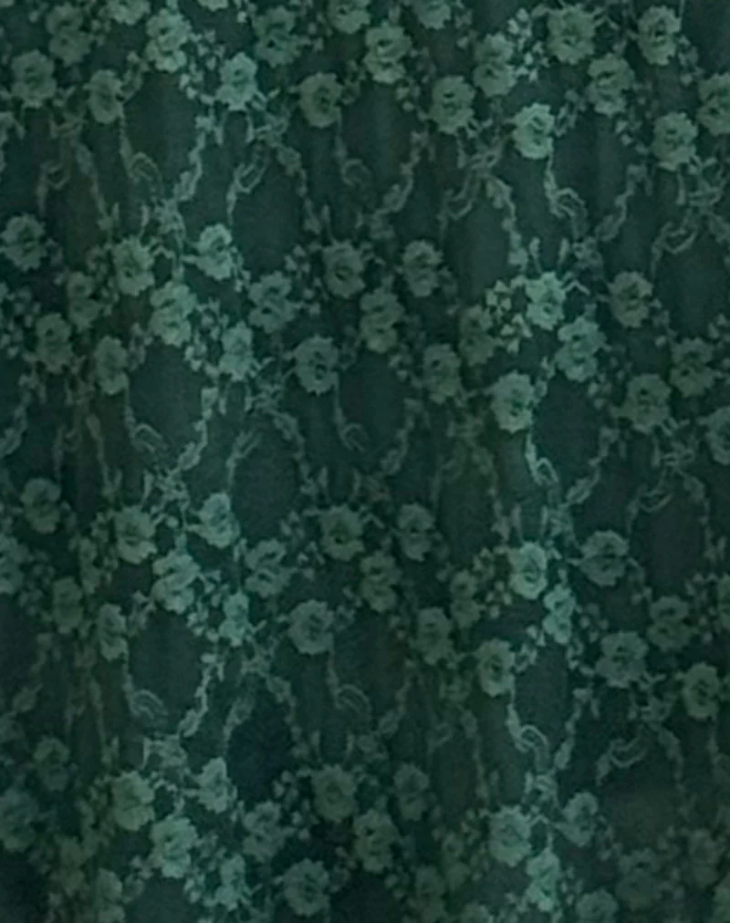 Cinta Midi Skirt in Sage Canina Rose Lace - Image 5
