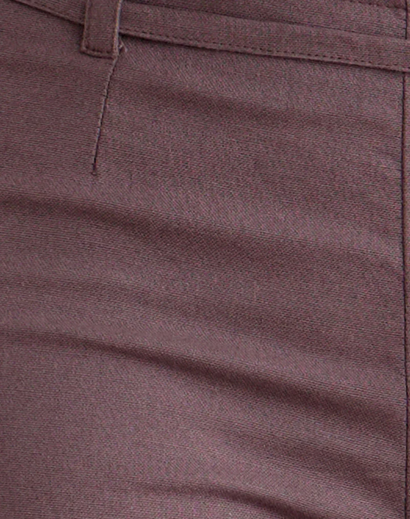 Cisaw Trouser in Linen Deep Taupe Brown - Image 6