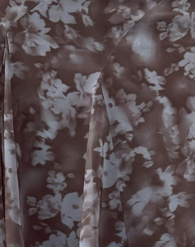 Clarita Midi Skirt in Botanical Shadow Brown - Image 6