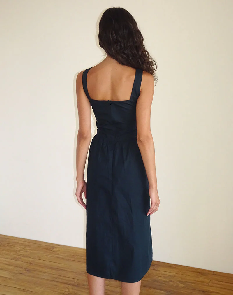 Clesiel Midi Dress in Tap Shoe with Off White Bows - Image 4