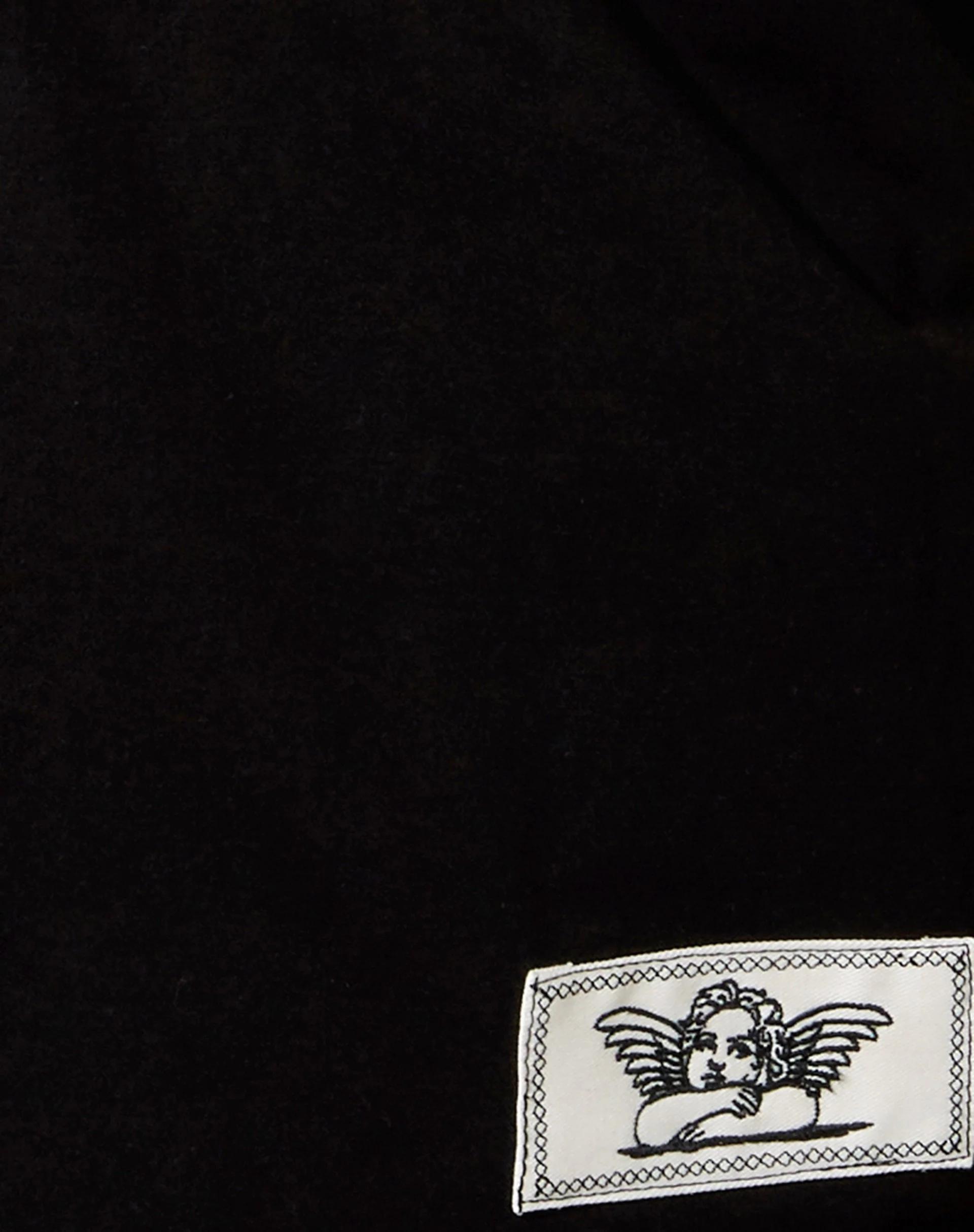 Cocoon Tee in Black Angelo Label Embro - Image 5
