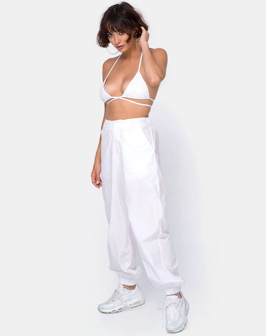 Cogi Top in Matte Fishcale Sequin White - Image 3