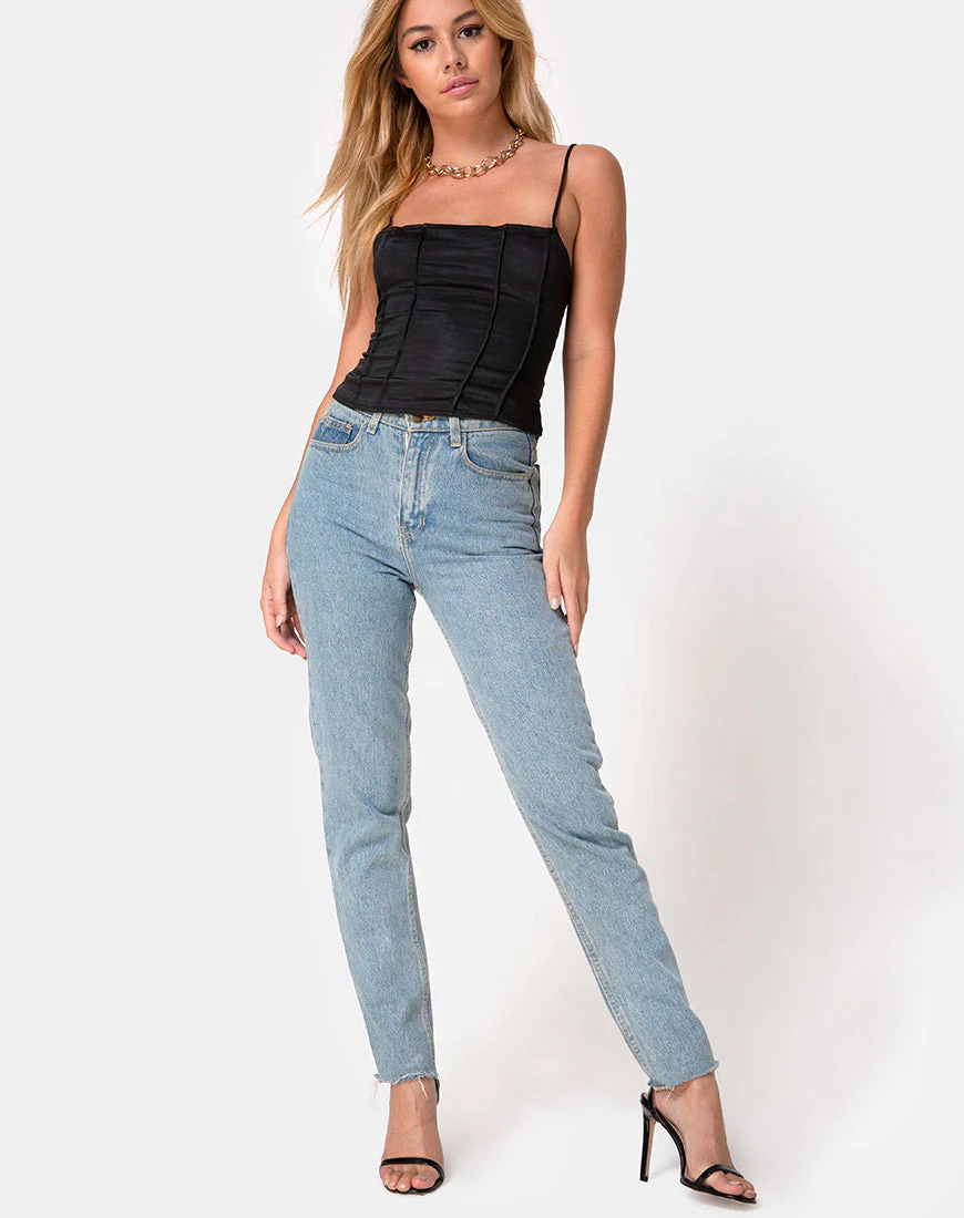 Cosey Top in Satin Black - Image 3