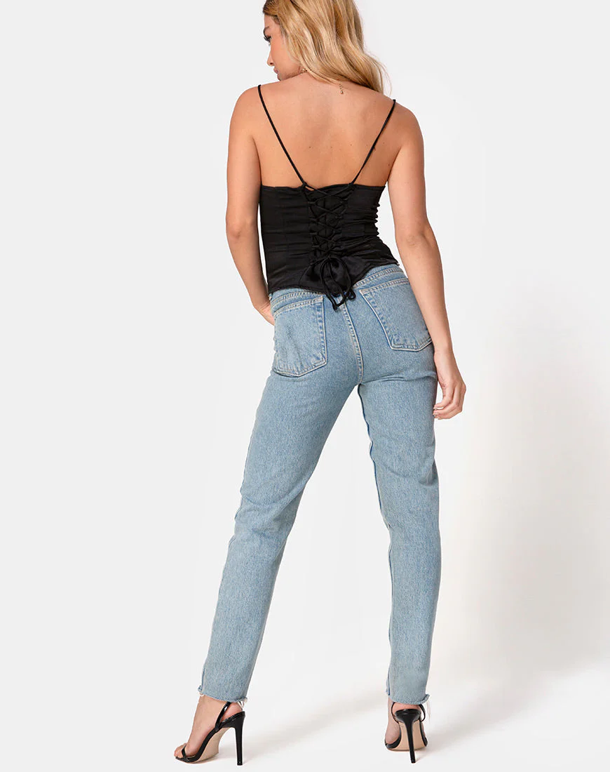 Cosey Top in Satin Black - Image 4