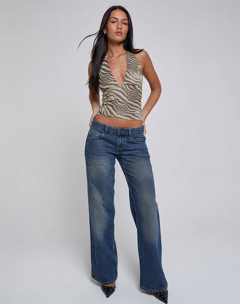 Costra Top in Mesh Wild Animal Neutral - Image 2