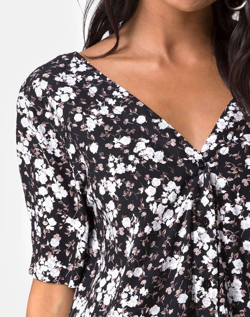 Crosena Swing Dress in Dark Wild Flower - Image 5