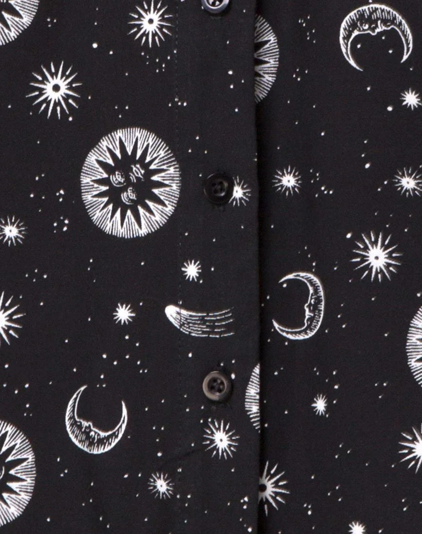 Crosena Swing Dress in Small Celestial Black  X Princess Polly - Image 6