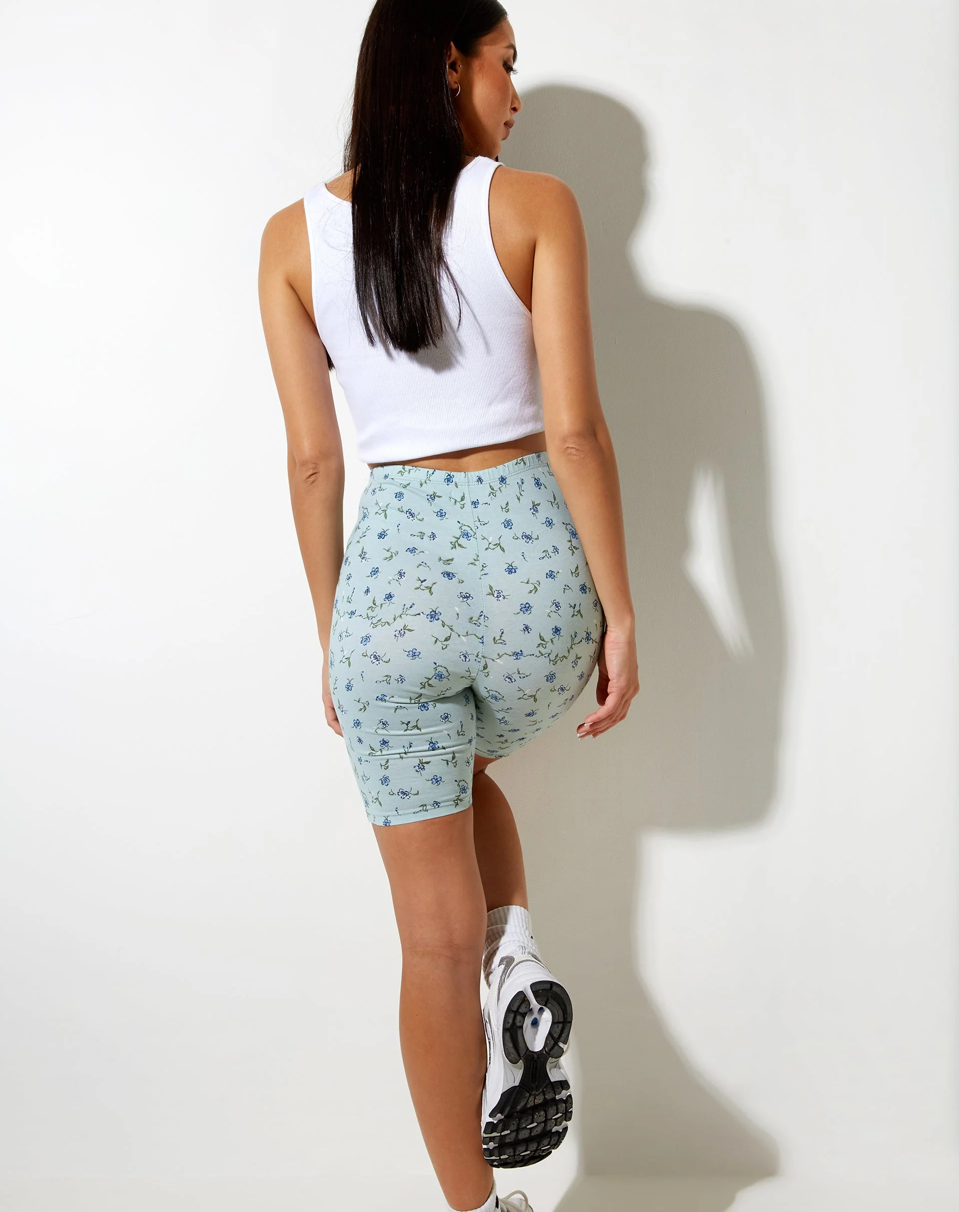 Cycle Short in Pretty Petal Green - Image 4