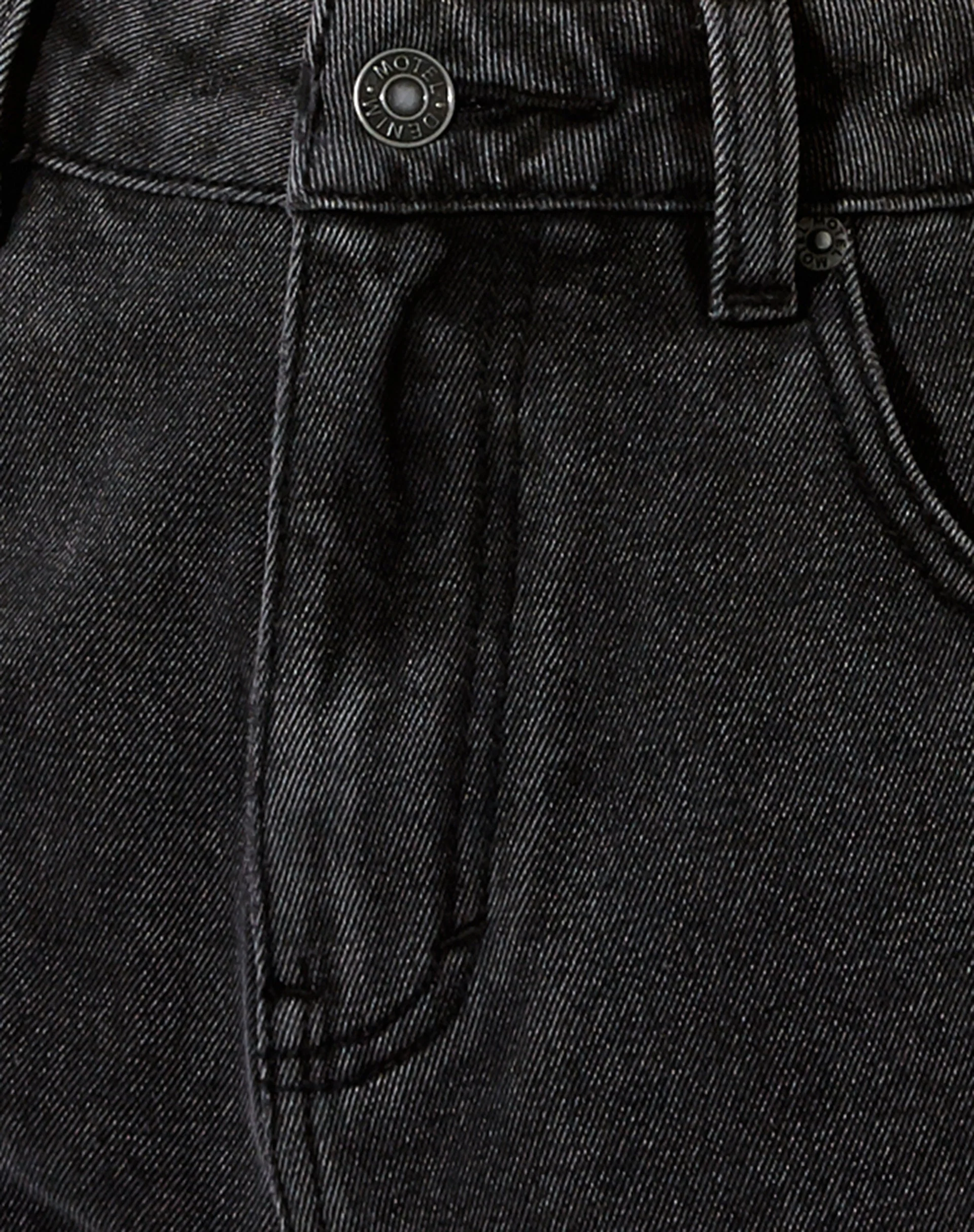 Dad Denim Shorts in Black Wash - Image 5