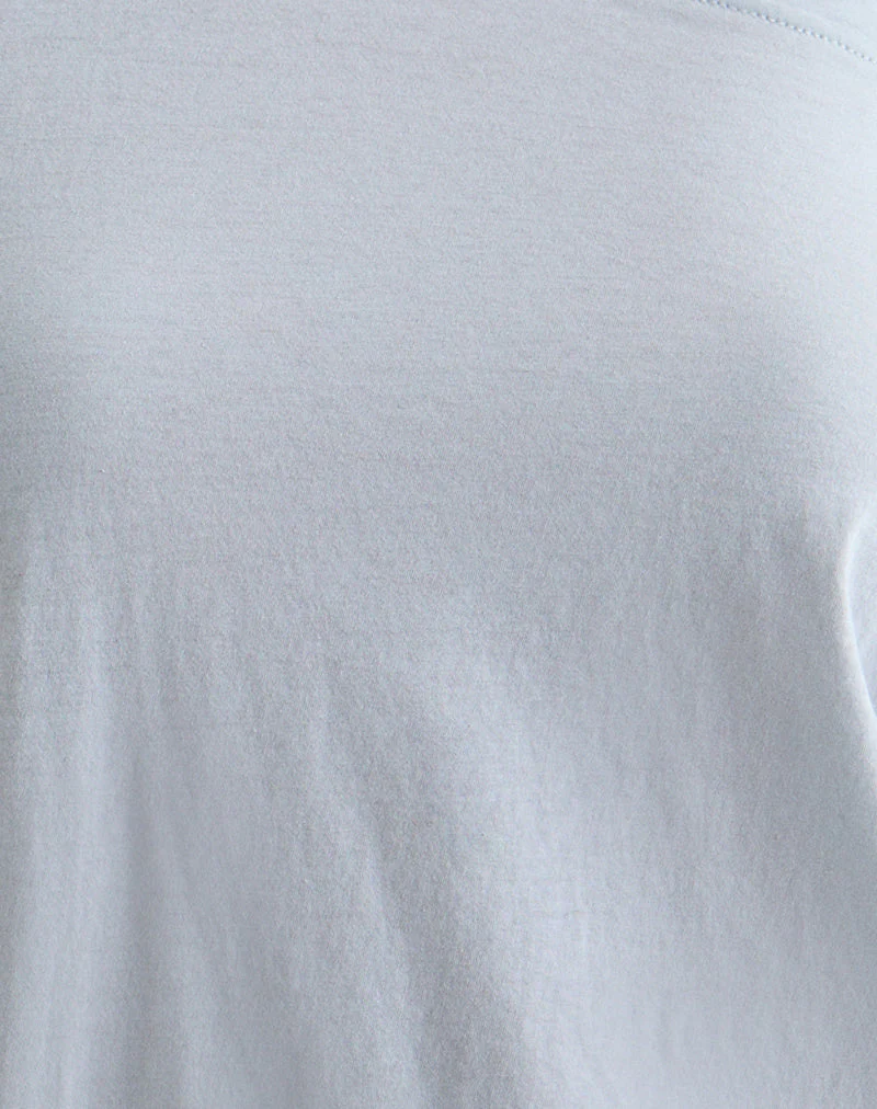 Daman Off-The-Shoulder Basic Top in Light Steel - Image 6
