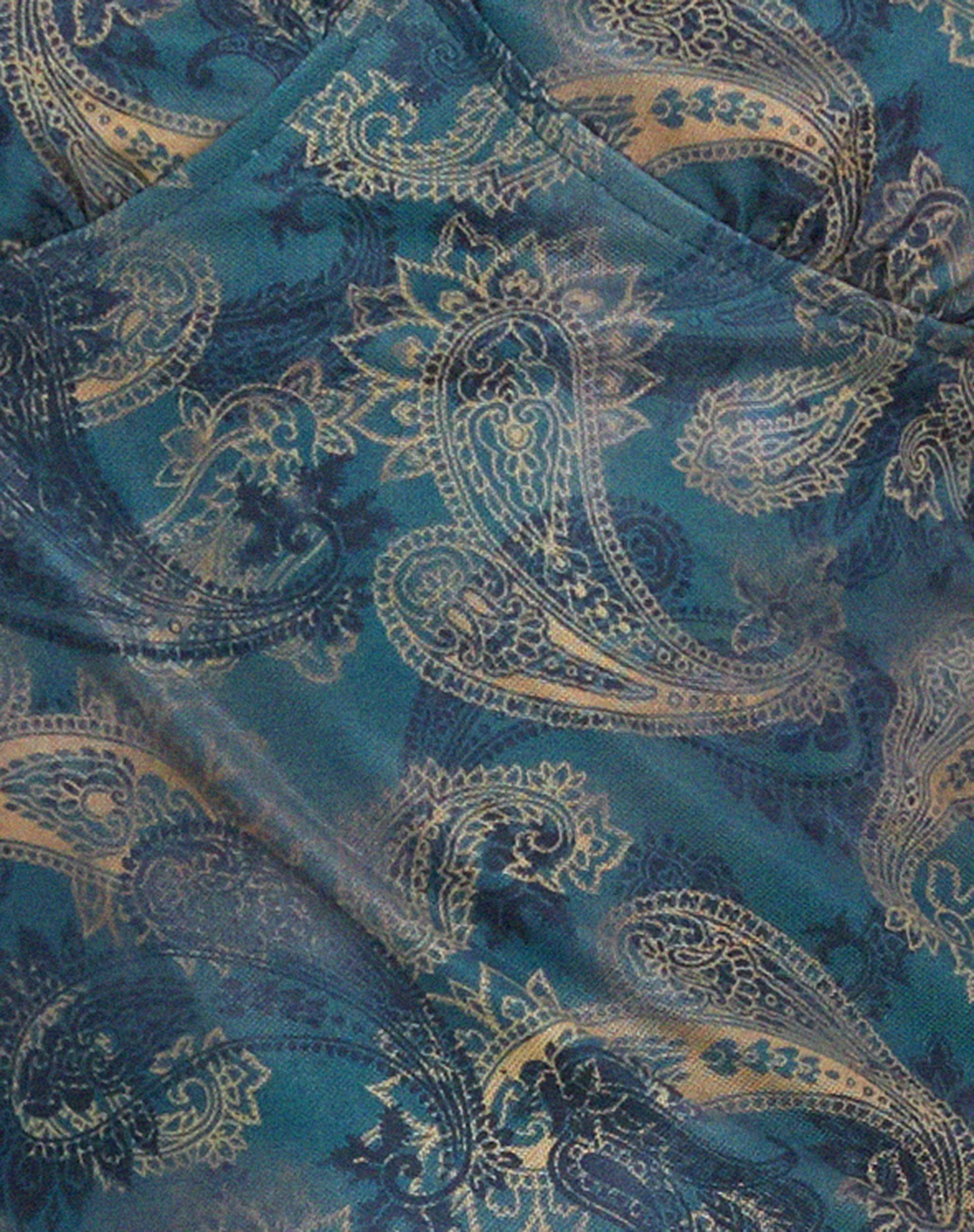 Dammy Mesh Mini Dress in Tonal Blue Paisley - Image 6
