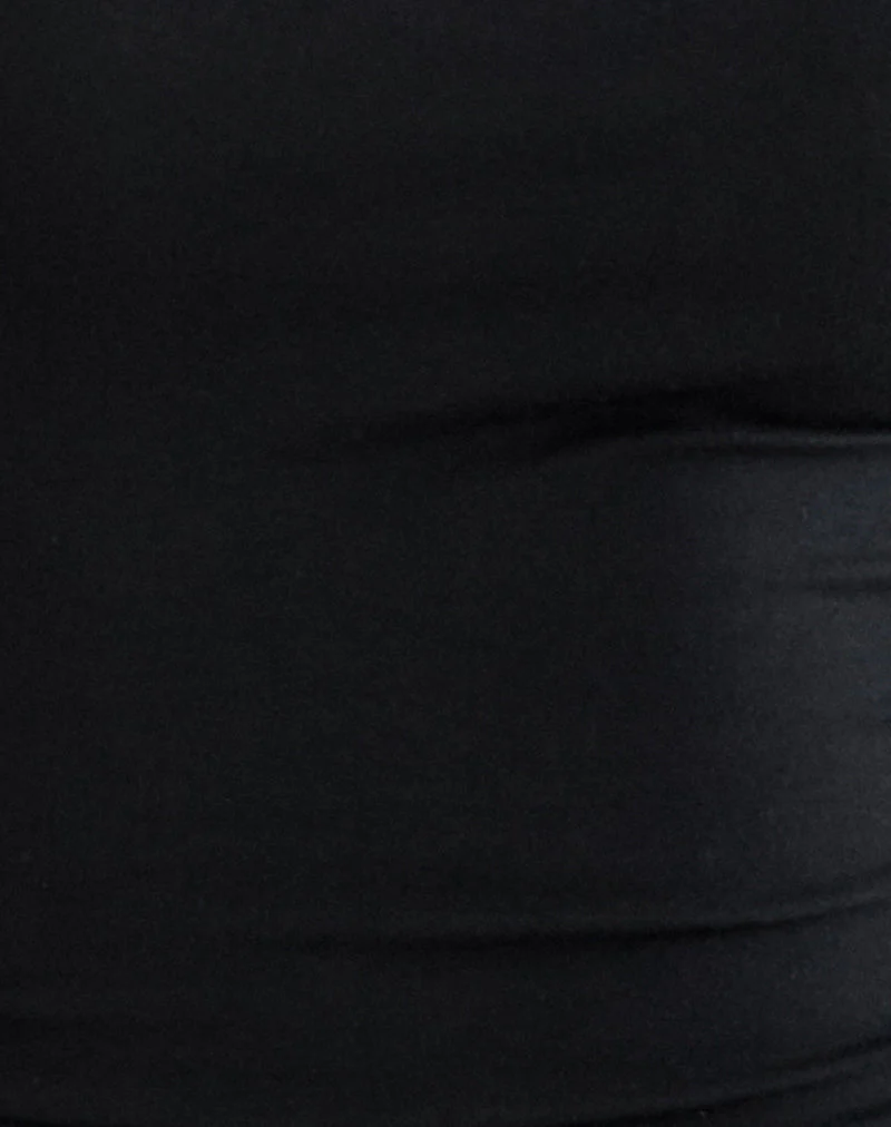 Danama One Shoulder Top in Jersey Black - Image 6