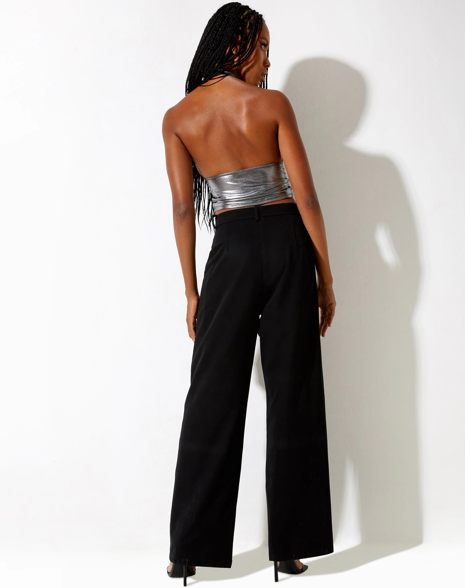 Dapa Crop Top in Silver Metallic - Image 4
