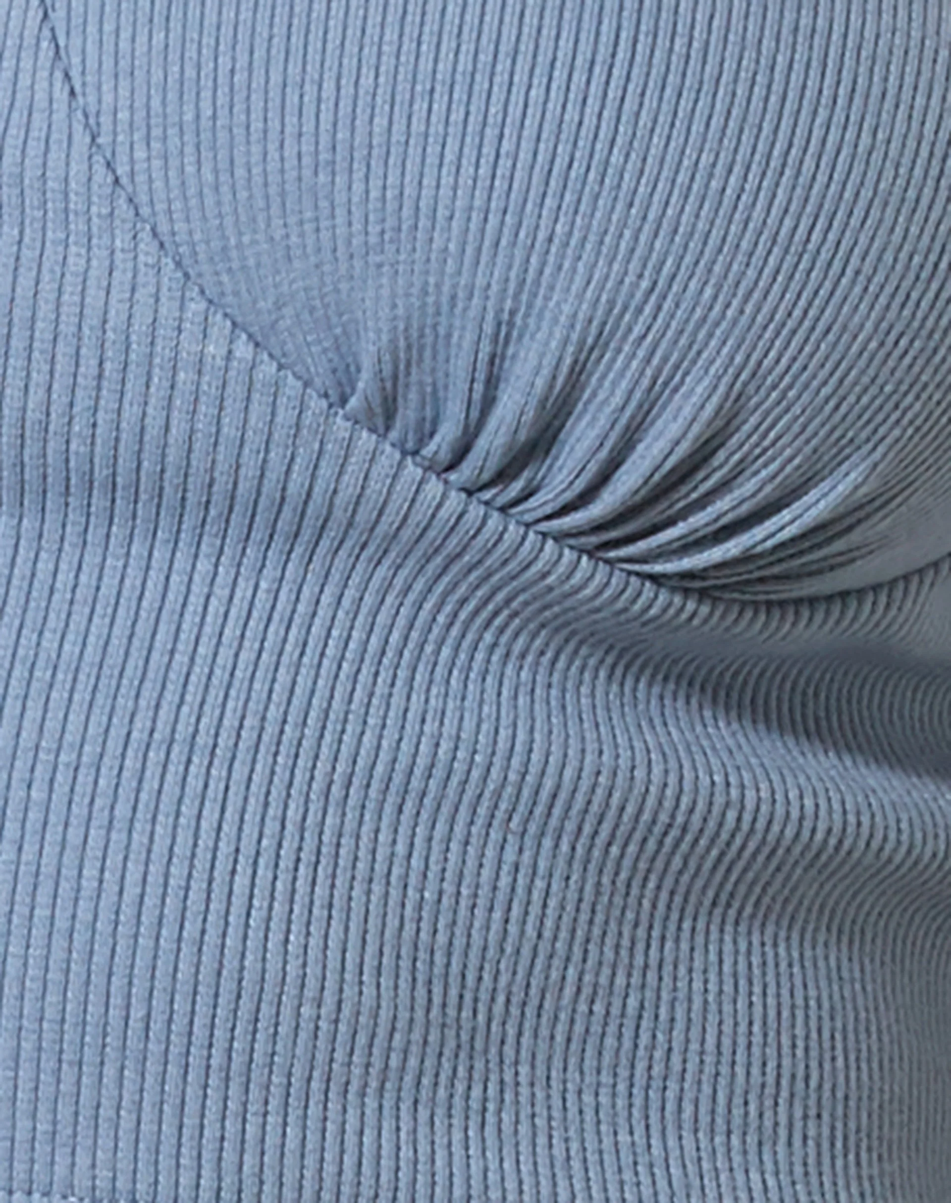Darau Crop Top in Rib Powder Blue - Image 6