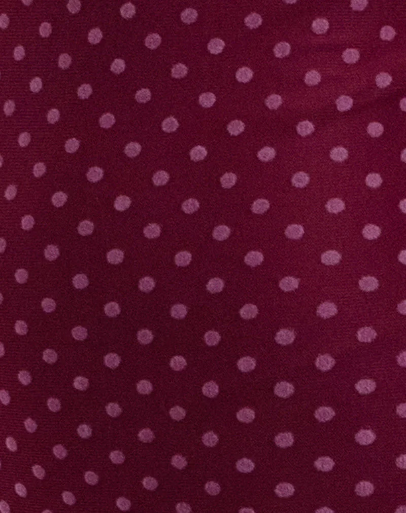 Darsih Maxi Dress in Basic Polka Flock Berry - Image 4