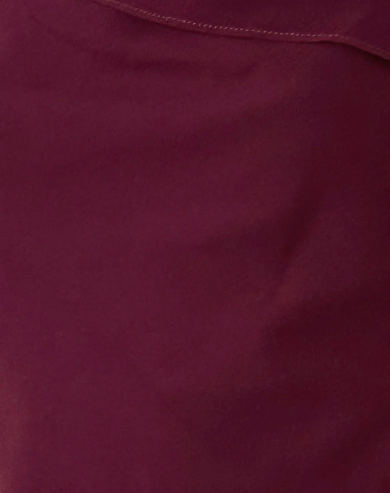 Davila Top in Chiffon Burgundy - Image 6
