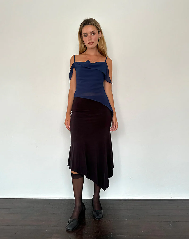 Davila Top in Chiffon Ocean Storm - Image 5