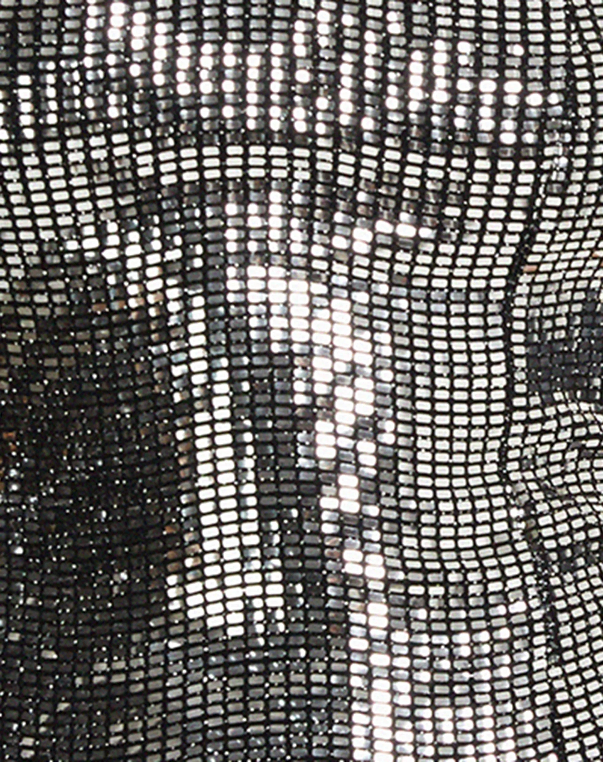 Urban X Motel Dena Bandeau Crop Top in Silver Shimmer - Image 8