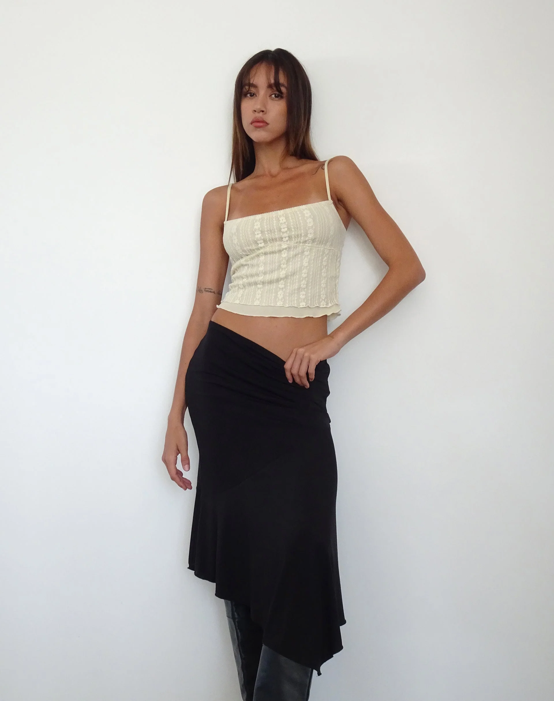 Deska Cami Top in Lace Ivory - Image 2