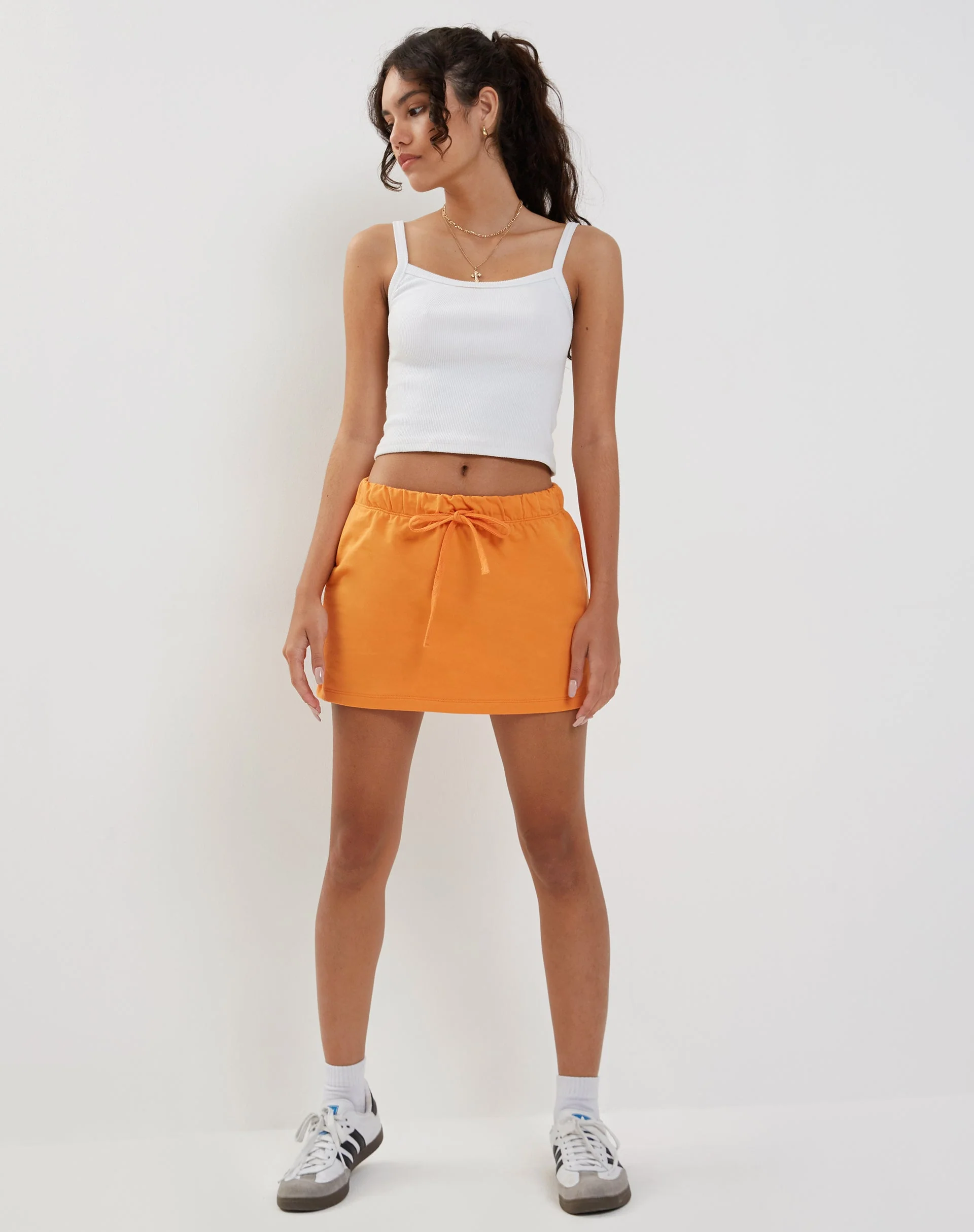 Dheca Mini Skirt in Dark Orange - Image 3