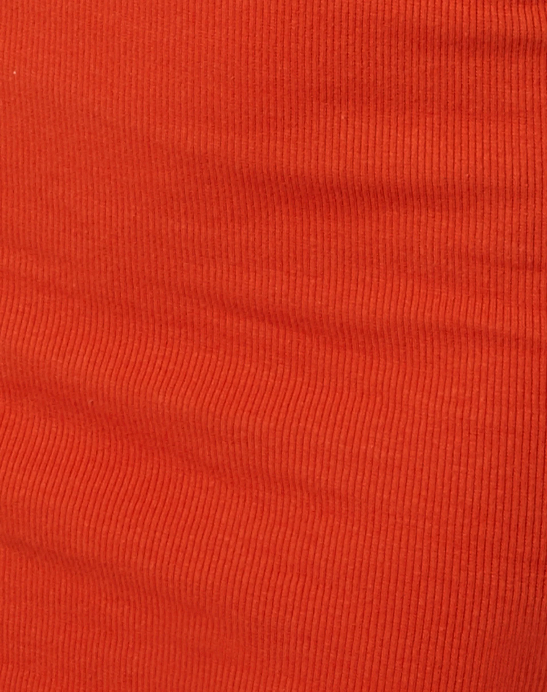 Doja Mini Dress in Rib Tangerine - Image 6