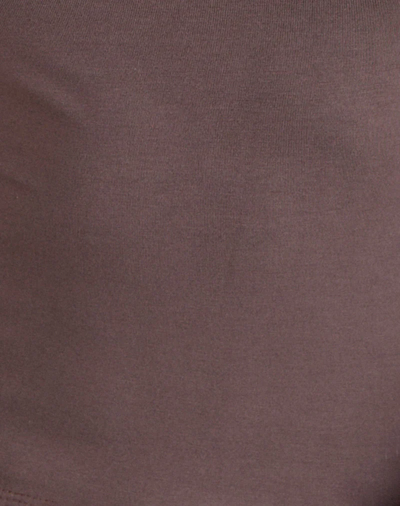 Donela Long Sleeve Top with Flower Ring in Coffee Quartz - Image 6