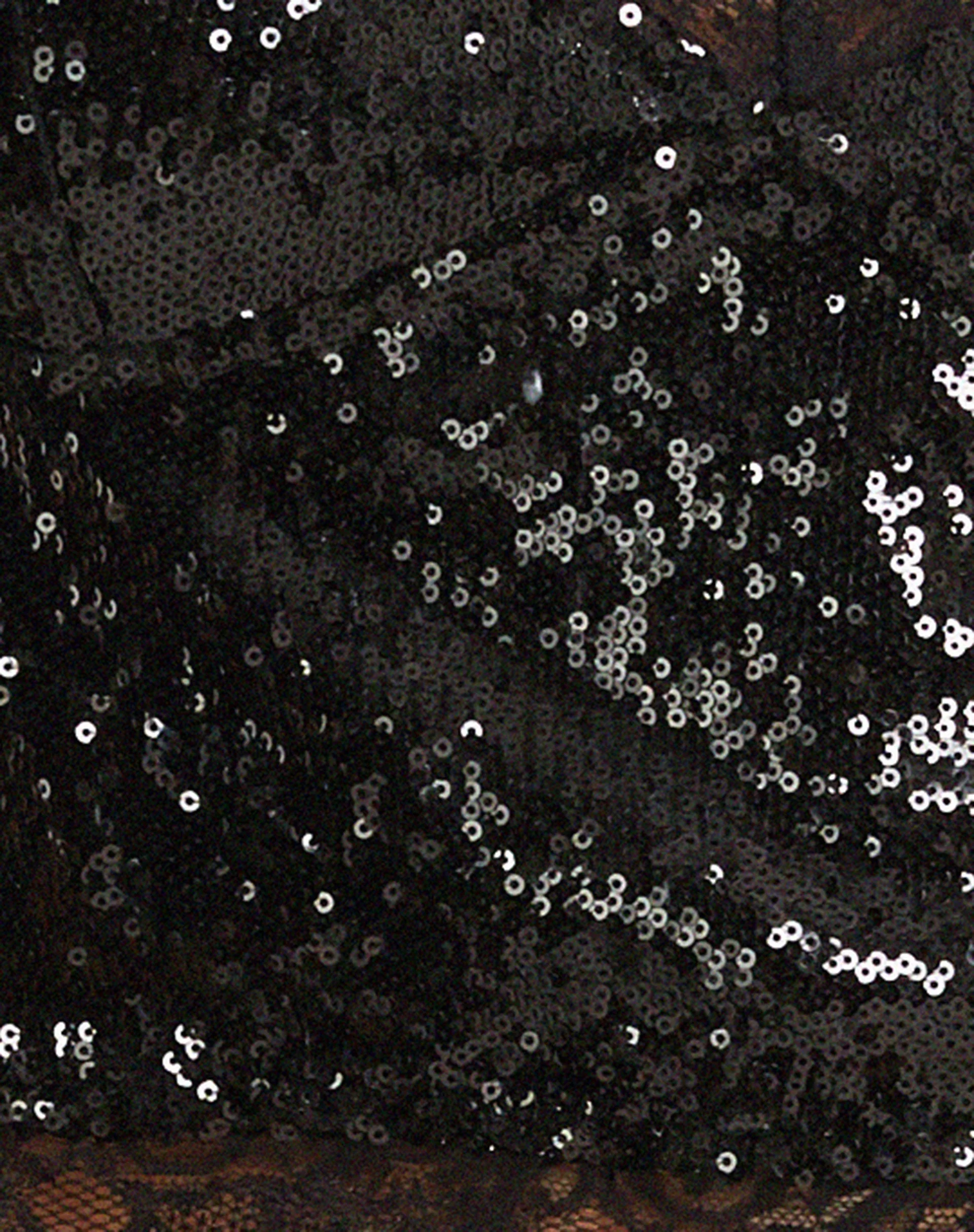 Urban X Motel Drilly Crop Top in Black Mini Sequin - Image 6