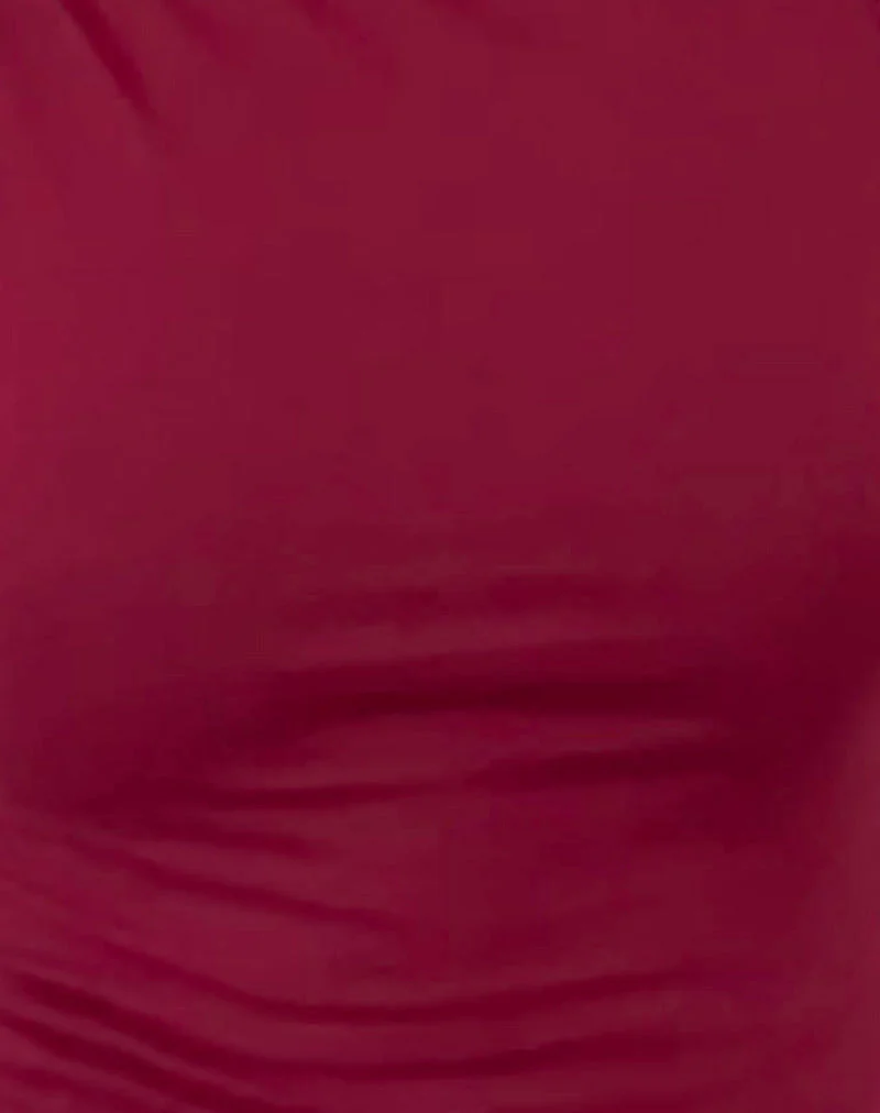 Dudley Vest Top in Burgundy - Image 6