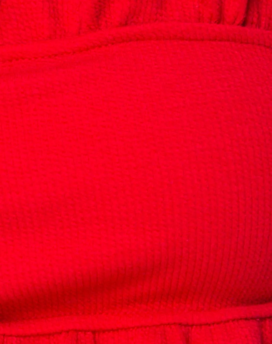Effie Bikini Bottom Red Rib - Image 5