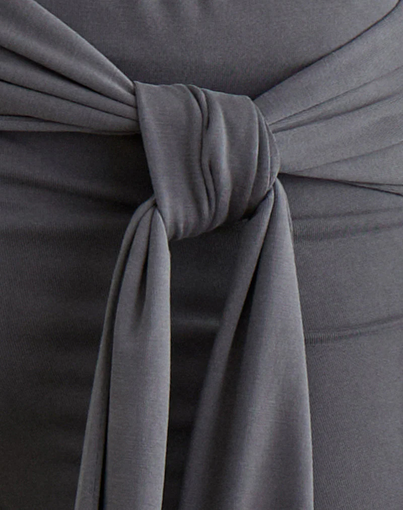 Effy Tie Side Cupro Capri in Dark Grey - Image 6