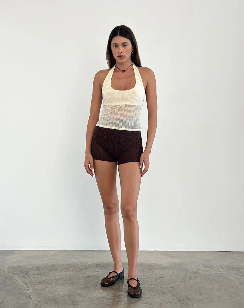 Elagia Top in Sheer Texture Ivory - Image 4