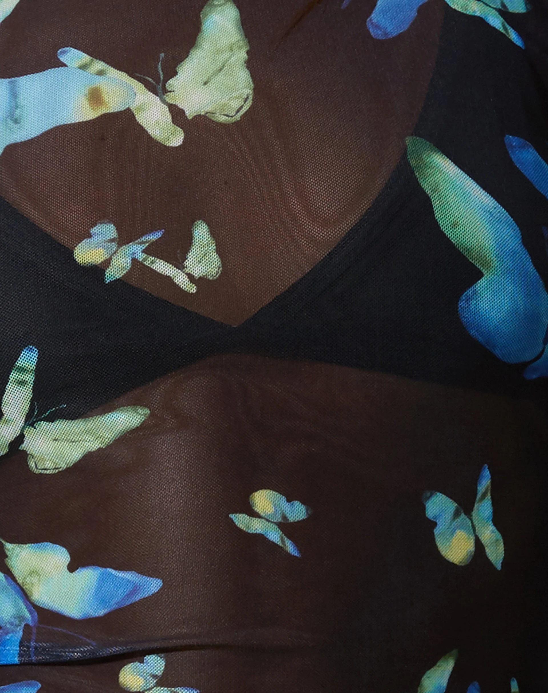 Elijah Long Sleeve Top in Butterfly Watercolour Black - Image 8
