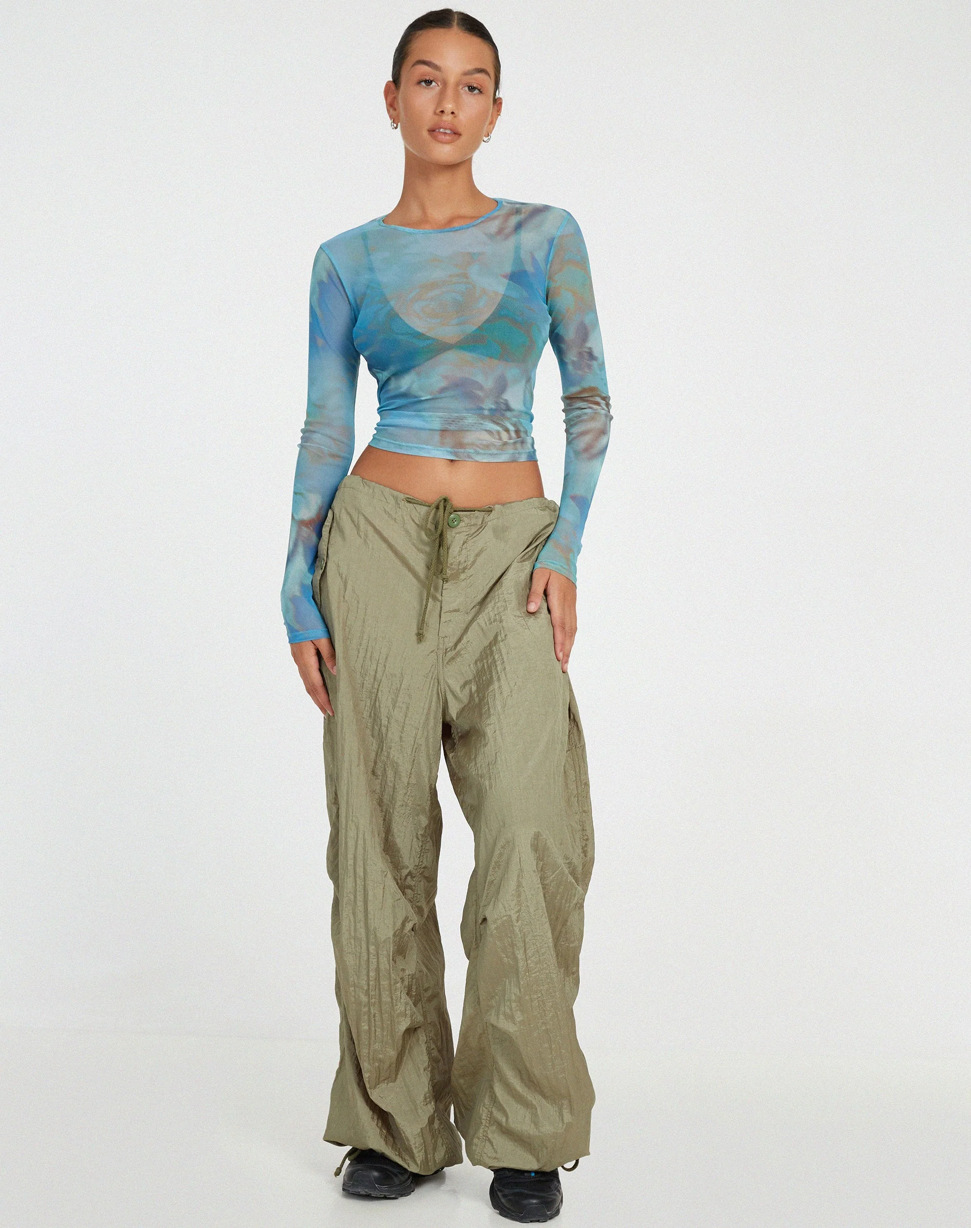 Elijah Crop Top in Digi Petal Blue - Image 3
