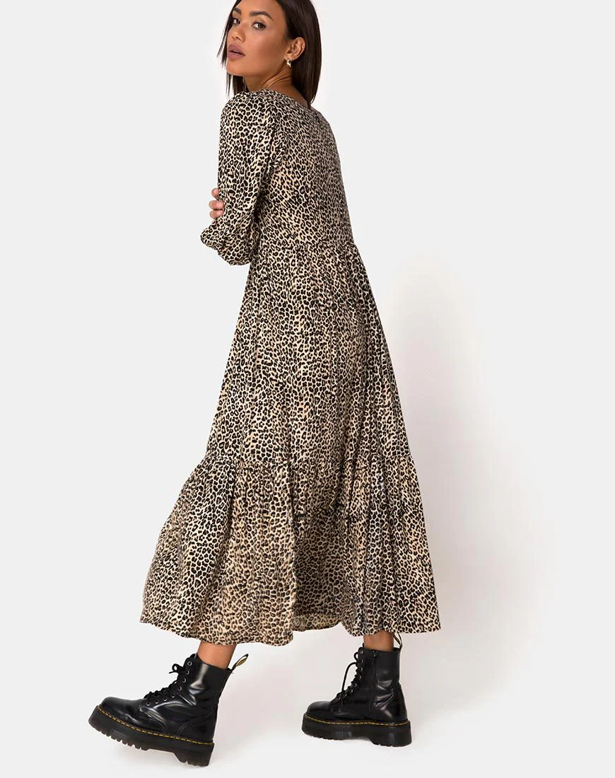 Ellery Dress in Rar Leopard Brown - Image 2