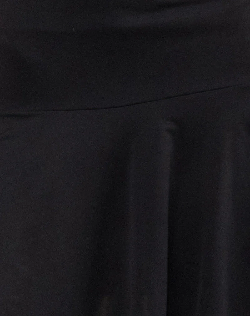 Ellison Drop Waist Dress in Slinky Black - Image 5