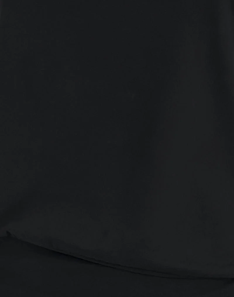 Elysian Asymmetric Top in Cupro Black - Image 5