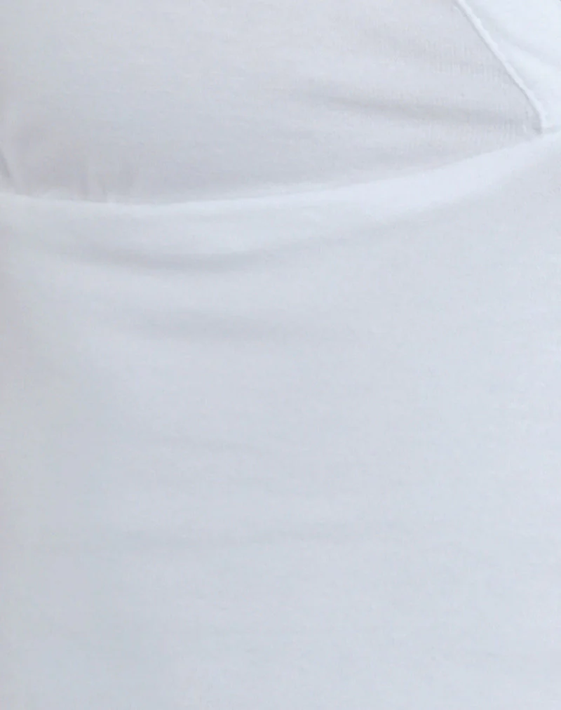 Emberly Plunge Top in White - Image 6