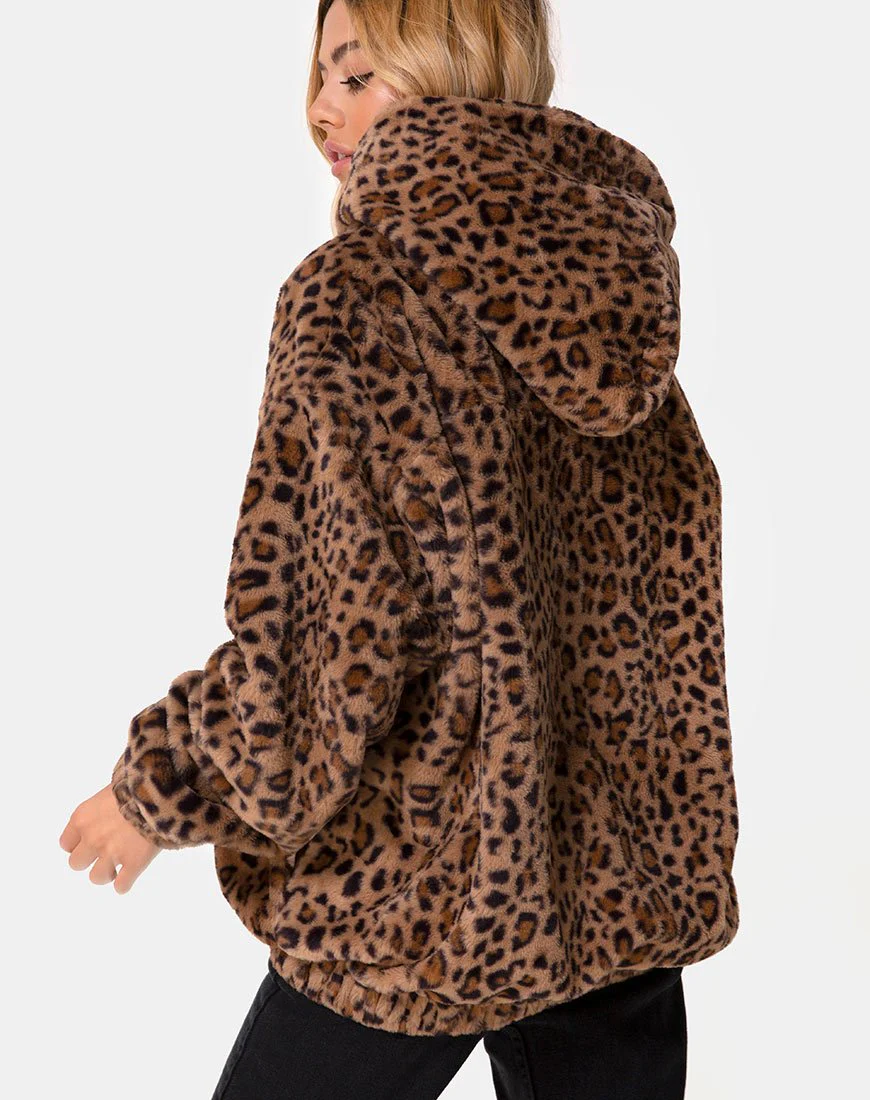 Emerson Jacket in Leopard Brown - Image 3