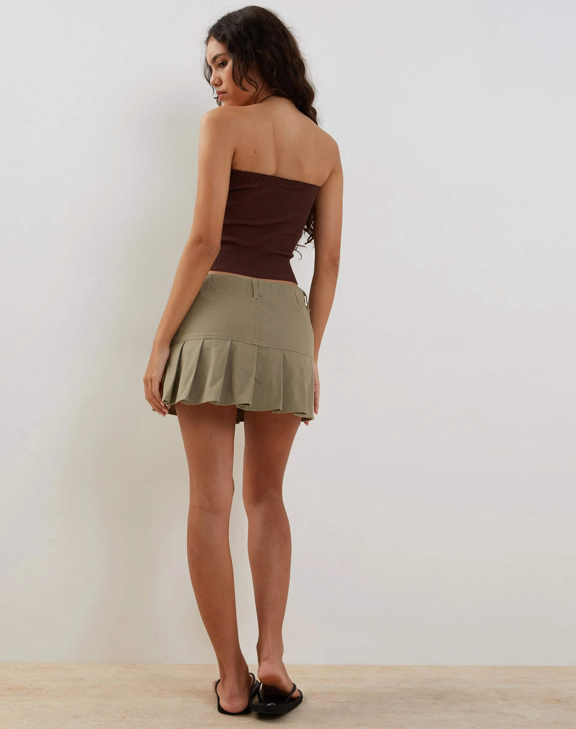 Erin Tube Top in Knit Bitter Chocolate - Image 6