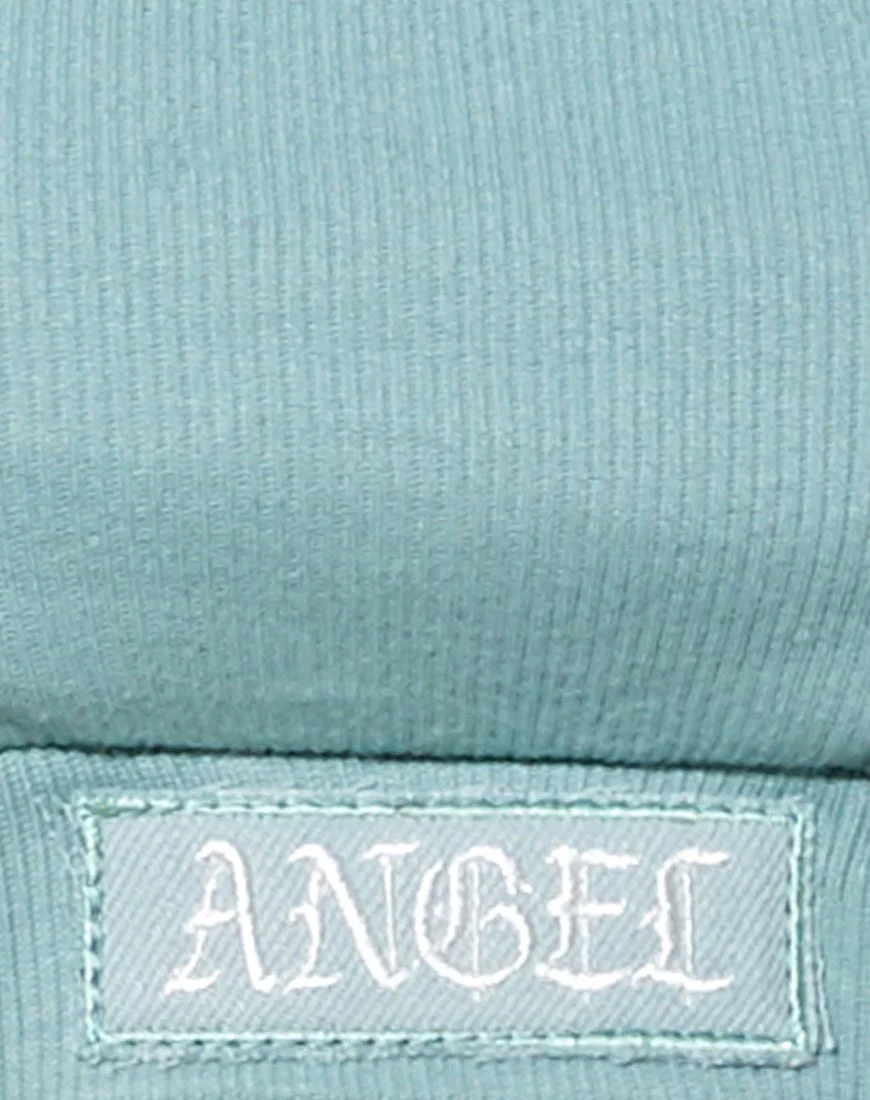 Esme Bralet in Seafoam with White 'Angel' Embro - Image 6