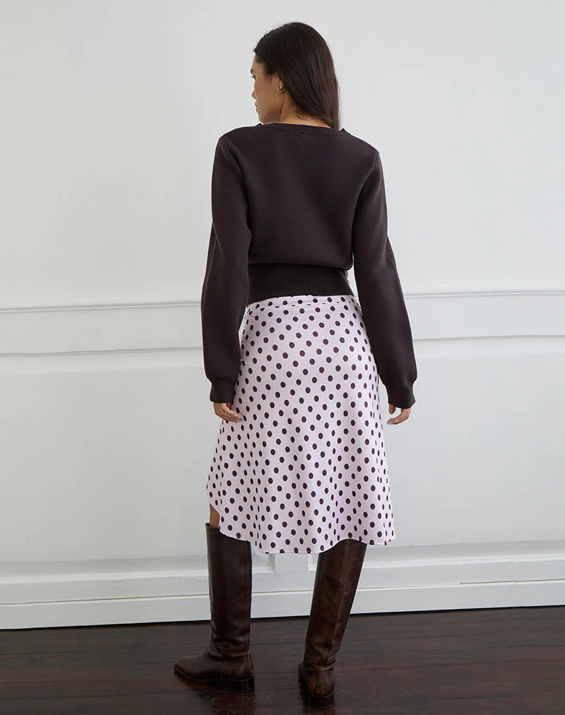 Esmeray Midi Skirt in Retro Polka Dot - Image 4